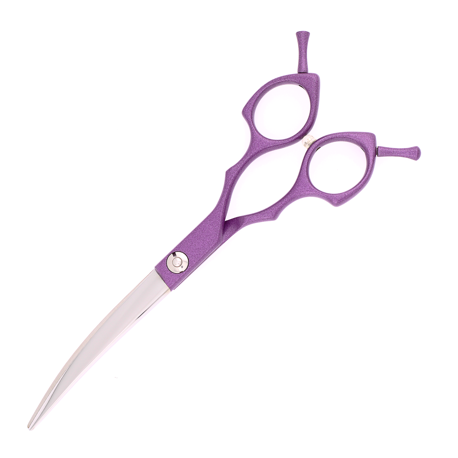 Titan Shears - Curved Purple Aluminum 440C Convex RH STR 6.5" image 1